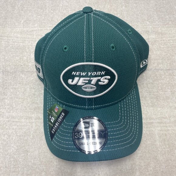 New York Jets Cap New Era NFL 100 Fitted S/M Hat Embroidered Logo Football - Picture 1 of 16